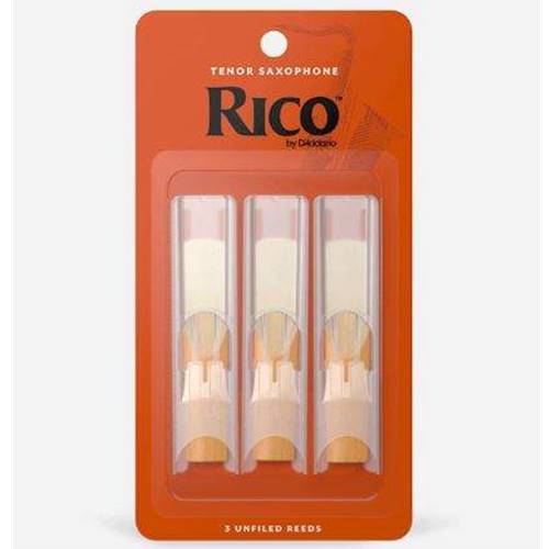 Rico Tenor Sax Reed 3-pack 2.5.

Rico by D'Addario Tenor Saxophone reeds are crafted with beginners and educators in mind, thanks to their traditional blank and profile for ease of response, plus unfiled cut for added support.