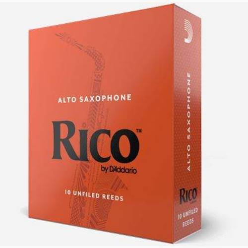 Rico Alto Sax Reed 10 -pack 2.5

Rico by D'Addario Alto Saxophone reeds are crafted with beginners and educators in mind, thanks to their traditional blank and profile for ease of response, plus unfiled cut for added support.