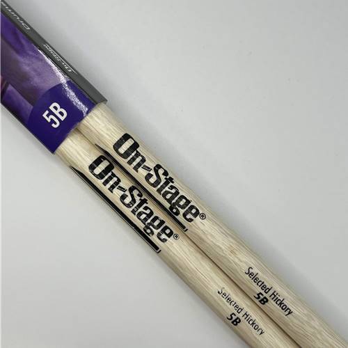 Onstage 5B Hickory Drumsticks.
Hickory wood for medium weight and mild flexibility with a wood tip for warm cymbal tone
Straight and durable for precise playing and dependable performance
Wood is seasoned and kiln-dried to ensure stability and prevent warping