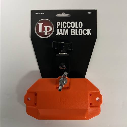 LP Piccolo Jam Block - Orange.
- Highest pitch jam block available from LP in a bright orange color.
- Crafted from Jenigor, LP's exclusive patented plastic formula.
- Strength and durability to withstand even the hradest-hitting players.
- Heavy duty mounting bracket and LP eye-bolt assemmbly included.