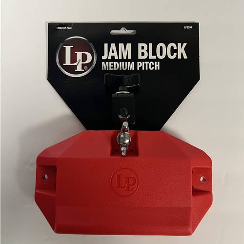 LP Low Jam Block - Red.
Medium Pitch, Red.
Crafted from Jenigor, LP's exclusive patented plastic formulation.
Strength and durability to withstand even the hardest-hitting players.
Heavy duty mounting bracket and LP eye-bolt assembly included.