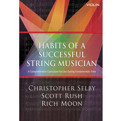 Habits of a Successful String Musician: Violin

Presents a differentiated, sequential, and comprehensive method for developing skills that lead to the mastery of reading rhythms, and ultimately, to musical sight-reading.
Creates a method for teaching scales, arpeggios and thirds that simultaneously accommodates students of different ability levels.
Organizes tone, rhythm and articulation patterns into a flexible and sequential series.
Creates finger pattern and velocity studies that address the most common problems encountered by intermediate orchestra students.
Provides beginning through advanced shifting exercises for students of every level.
Creates exercises for learning alternate clefs and higher positions.
Provides chorales for the development of intonation, tone quality, blend and musicianship.
Presents rhythm charts in a new format that allows transfer from timing and rhythm to pitches in a musical context.
Provides audition sight-reading in a classroom “full ensemble” format that is well planned in scope and sequence. There are over 130 sight-reading examples in this book.
Promotes the idea that students should cross the threshold from the “technical components of playing” to music making.