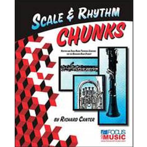Scale and Rhythm Chunks - Percussion. <br>
"Exactly what is wanted and needed" according to Tim Lautzenheiser, these books are designed so that students will be motivated to take their books home and learn new notes, rhythms, dynamics, and articulations on their own in a simple and straightforward way. Each "chunk" exercise is short enough that directors can easily access each student quickly and effectively. This affords students the opportunity to have frequent assessments to help them develop good habits for performance during earlier stages of development. These books can be used from the first year of instruction through junior high. They can offer remedial help for learners who need more time to develop as well as provide extremely high goals for your advanced learners in need of a challenge. Chunks will make a huge impact on your program.