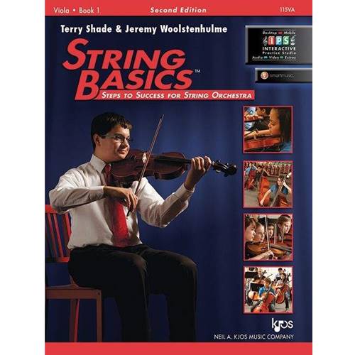 String Basics Book 1 - Viola
Composed by Terry Shade, Jeremy Woolstenhulme

String Basics: Steps to Success for String Orchestra is a comprehensive method for beginning string classes. Utilizing technical exercises, music from around the world, classical themes by the masters, and original compositions, students will learn to play their string instruments in an orchestra. Step-by-step sequences of instruction will prove invaluable as students learn to hold their instrument and  bow, finger new notes, count different rhythms, read music  notation, and more.