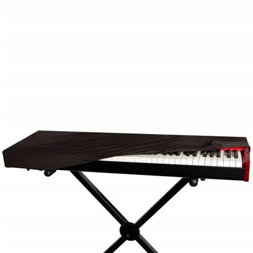 On-Stage 61-Key Keyboard Dust Cover.

- Stretches to provide a snug fit for a wide range of keyboards with 61 to 76 keys.
- Built-in bag with cinch-cord closure and cord lock for compact storage and transportation.
- Lint-free, weather-resistant spandex protects the keyboard from dust, debris, and moisture.
- Cinch cord with cord lock tightens the cover to securely hold it on the keyboard.