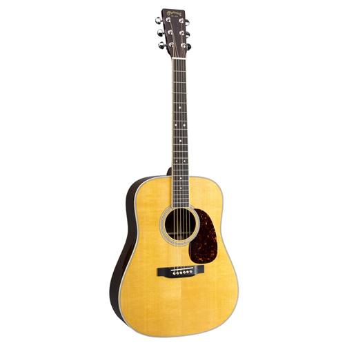 Martin Acoustic Guitar D-35.

A distinctive 3-piece back & antique fingerboard binding set it apart. Expressive 1/4" straight bracing for balance & power. Premium East Indian rosewood, spruce, & Dreadnought shape make it the choice for pickers, strummers, and players.