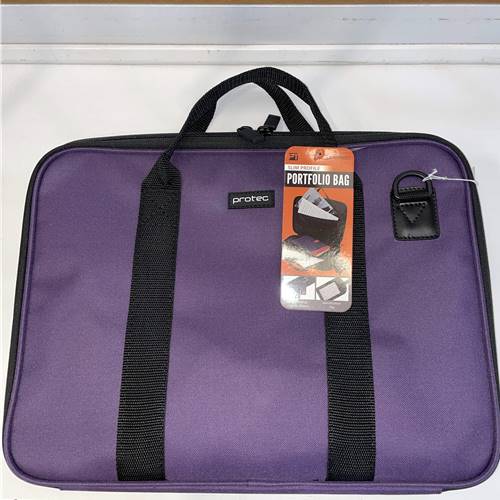 Protec Music Protfolio Bag - Purple.

Protec's Slim Portfolios feature 3 storage sleeves, accommodate paper sizes up to 10.5 x 15", and include a removable shoulder strap and ID tag.

Comfort Features
Includes removable shoulder strap
Includes luggage ID tag
Carrying handles
Exterior Features
Durable 600D nylon exterior
Long lasting custom zippers
Interior Features
3 interior storage sleeves
Accommodates paper sizes up to 10.5 x 15″ (266.7 x 381mm)