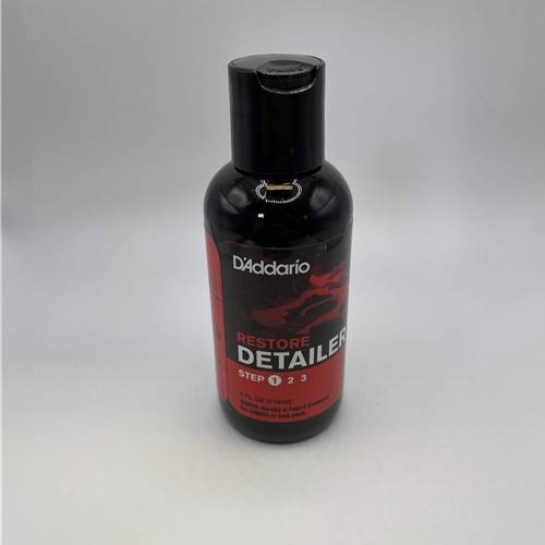 D'addario Restore - Deep Cleaning Polish.

D'Addario Restore Deep Cleaning Polish is a formula designed to remove swirl marks and even light scratches from all clear coated instruments. Step 1 of a 3-part system.

- Designed to cut through the toughest grime.
- Safe on all common guitar finishes.
- Polish out swirl marks.
- Help remove minor scratches.
- Step 1 of a three part restoration system from D'Addario.