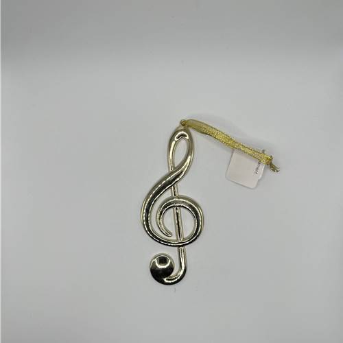 Gold Treble Clef Ornament