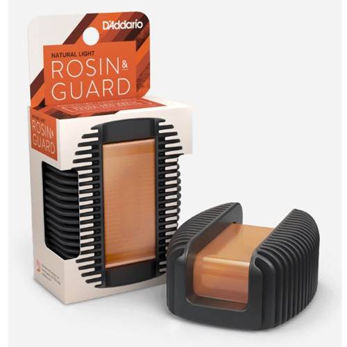 D'Addario Rosin Guard.

D'Addario's Rosin Guard helps players extend the life of their rosin by keeping it secure on all sides. The comfortable shock-absorbent grip allows for easy and effective application to the bow while the magnetic backing makes sure the Rosin Guard is always within reach. The guard protects rosin from breakage, extending the life of each rosin cake. It includes D'Addario Natural Light Rosin and can be refilled with any D'Addario Natural Rosin, as well as Clarity Rosin.