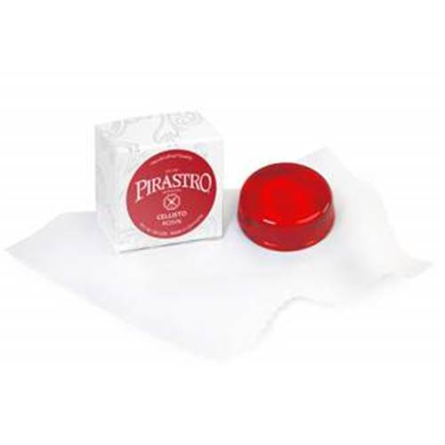 Pirastro Cellisto Cello Rosin.

This high-quality soft rosin is a brilliant cherry red color. This rosin is well suited for general use and is loved by cellists.