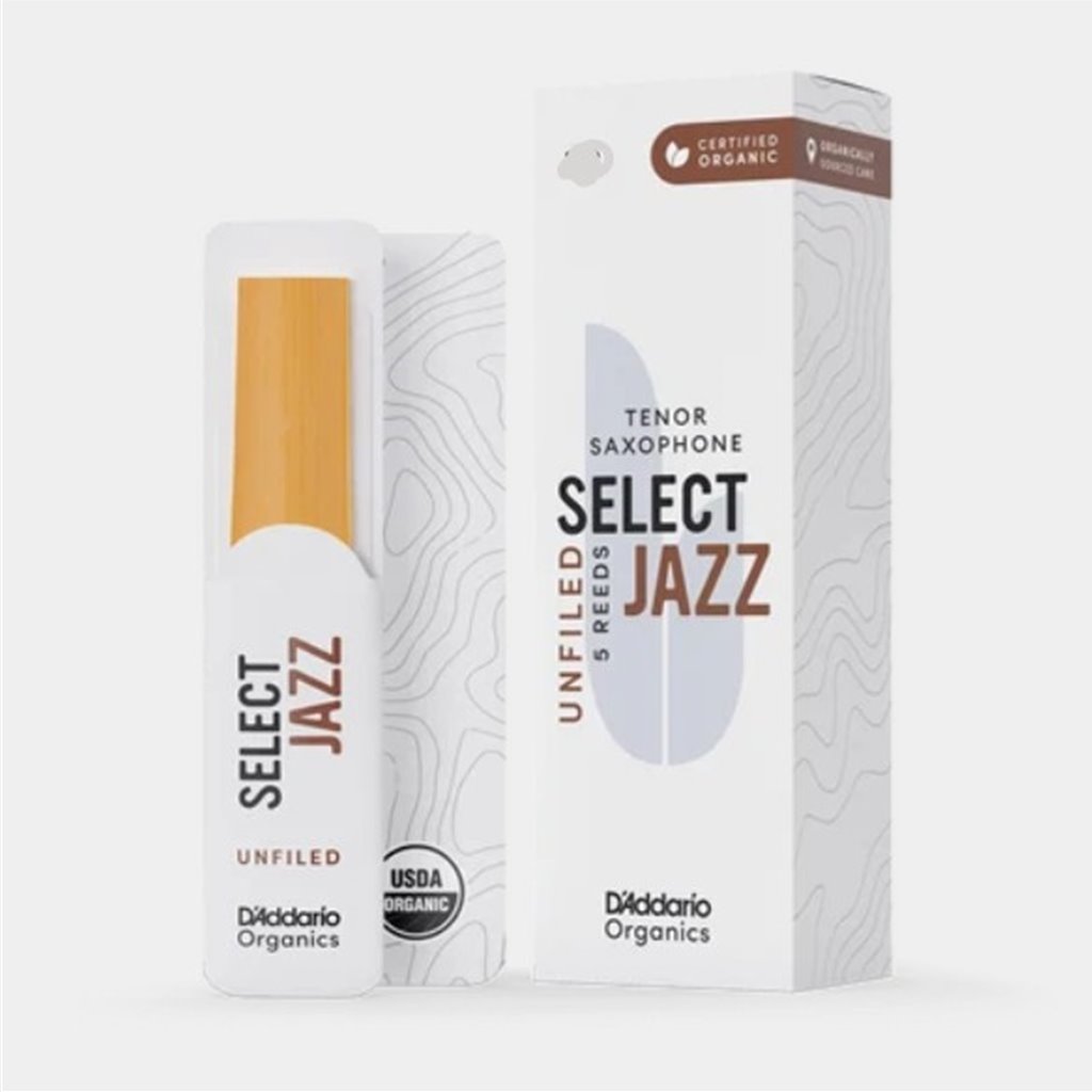 D'addario RRS05TSX3S D'Addario Organic Select Jazz Unfiled Tenor Sax Reeds 3 Soft