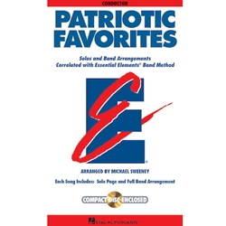 PATRIOTIC FAVORITES
Eb Baritone Sax
Series: Essential Elements Band Folios
Format: Softcover
Composer: Various
Arranger: Michael Sweeney
Level: 1-1.5

Here is the ultimate collection of Patriotic songs arranged to be played by either full band or by individual soloists (with optional accompaniment CD). For each song in the individual student books, there is a page for the full band arrangement as well as a page for solo use. In the same popular format as Michael's “Movie Favories” and “Broadway Favorites”, each arrangement in “Patriotic Favorites” is correlated with a specific page in the Essential Elements 2000 Band Method. However, you don't need to be using this particular method to enjoy these wonderful arrangements! Includes: America, The Beautiful; America (My Country, 'Tis of Thee); Armed Forces Salute; Battle Hymn of the Republic; God Bless America; Hymn to the Fallen; The Patriot; The Star Spangled Banner; Stars and Stripes Forever; This Is My Country; Yankee Doodle/Yankee Doodle Boy.